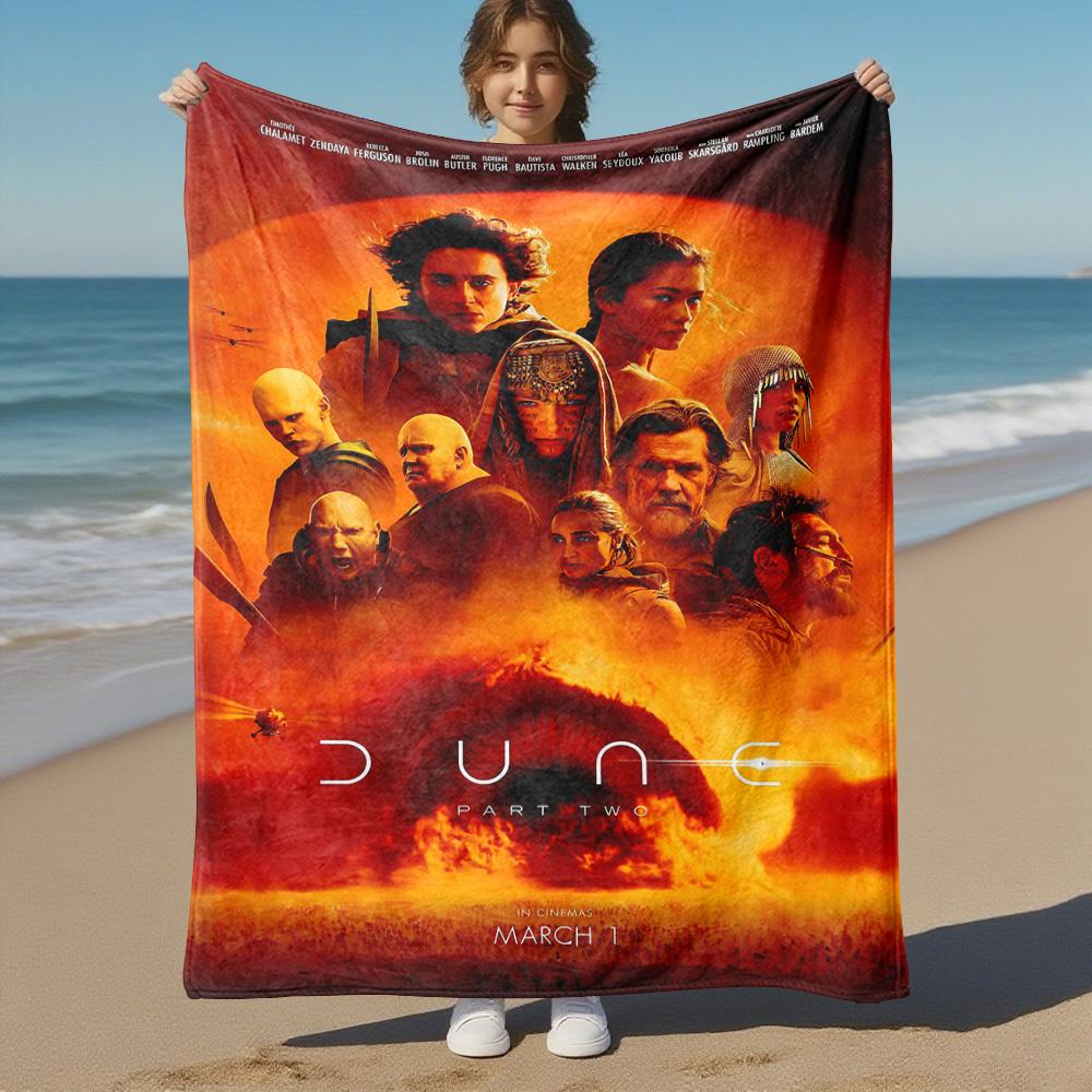 1pc Dune Part TwoOutdoor Flannel Blanket Soft Plush Decor for Picnics, camping,Bedroom, Playroom, or Lunch Breakn1199A