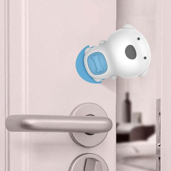 Door Stopper Safety Anti-collision Silicone Cartoon Dog Shape Anti-pinch Door Handle Bumper Daily Use