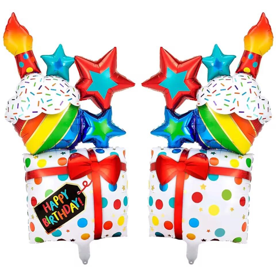 Baby's First Birthday Foil Cake Balloons & Photo Props Set
