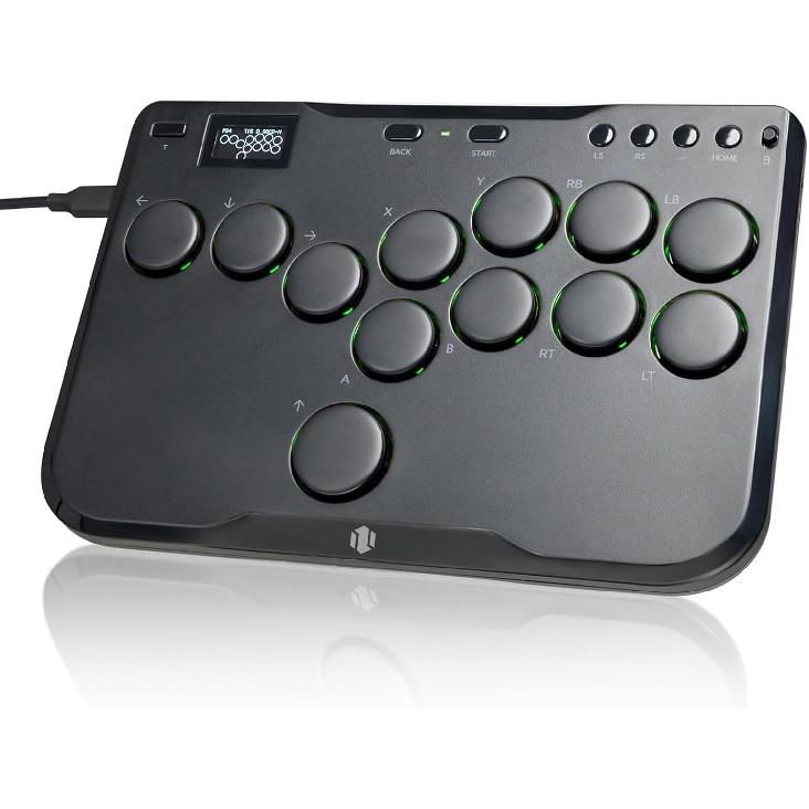 Haute42 Arcade Stick Leverless Controller-P12: Leverless Arcade Stick with Turbo & Silent Low-Profile Switches,Arcade Stick for PC/PS3/PS4/Switch