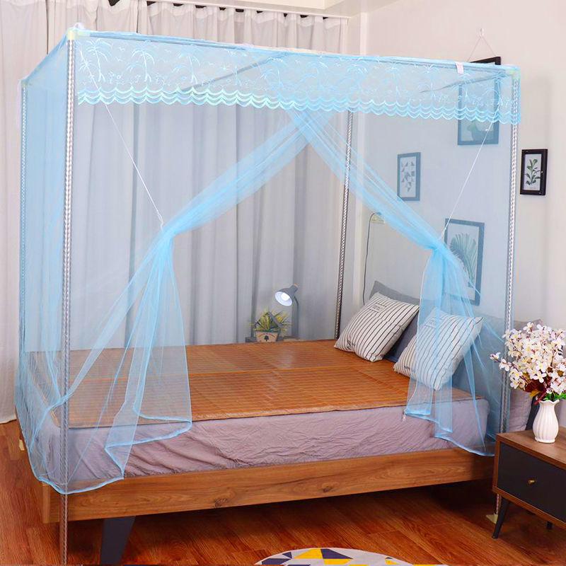 Mosquito Net White Mesh Camping Tent Square Foldable Summer Sleeping Bed Curtain Household Princess Lace Insect Canopy Dormitory