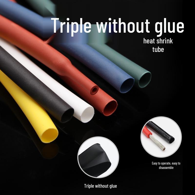 3:1 Flame Retardant Waterproof Heat Shrink Tubing, Insulating Sleeve Tube, Triple-Fold, Glue-Free