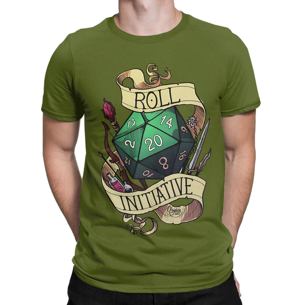 Roll Initiative Graphic 100 Cotton Tshirt Ddungeons Dragons Tees Tops For Unisex