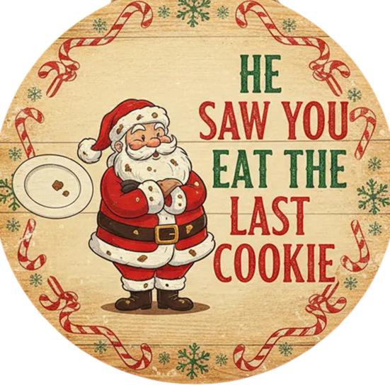 Christmas Welcome Door Sign Cartoon Santa Claus Door Hanging Sign Xmas Holiday Party Front Door Hanger Decoration Decorative Wall Plaque