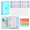 Colorful A6 PU Leather Macaron Budget & Account Book - Multi-functional Cash Diary & Storage Planner