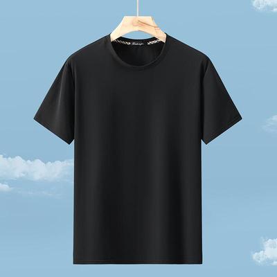 Men's Oversized T-shirt Summer Tops Plus Size 4XL-13XL Quick Drying Black Short Sleeve Tee