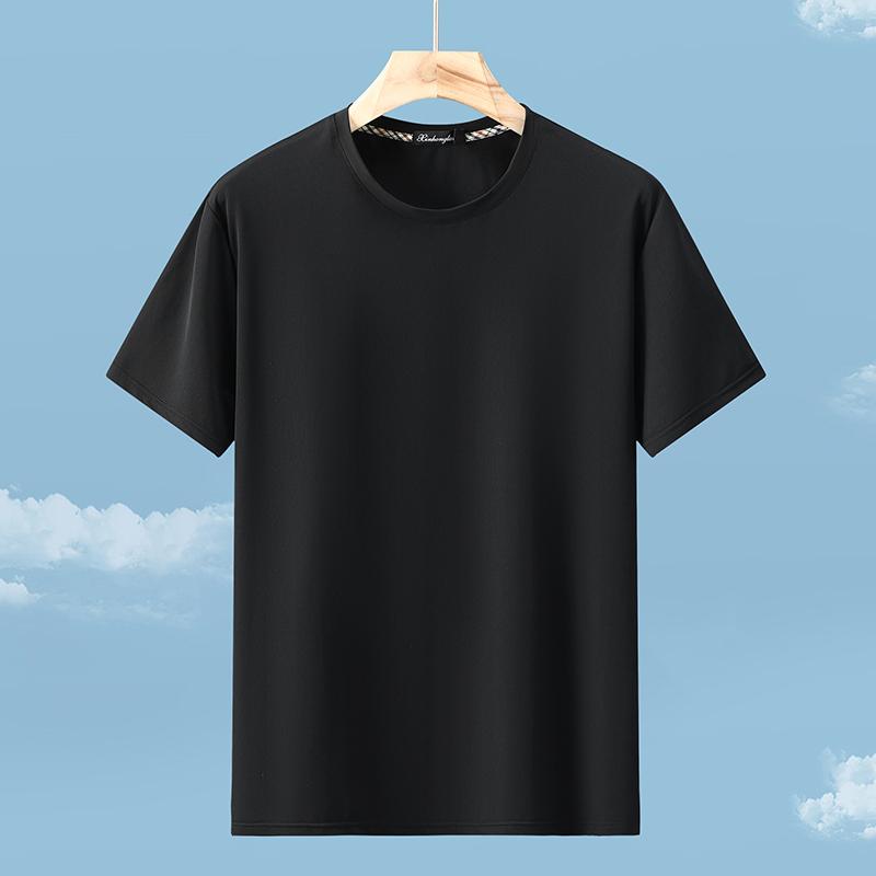 Męska koszulka oversize Letnie topy Plus rozmiar 4XL-13XL Szybkoschnąca czarna koszulka z krótkim rękawem