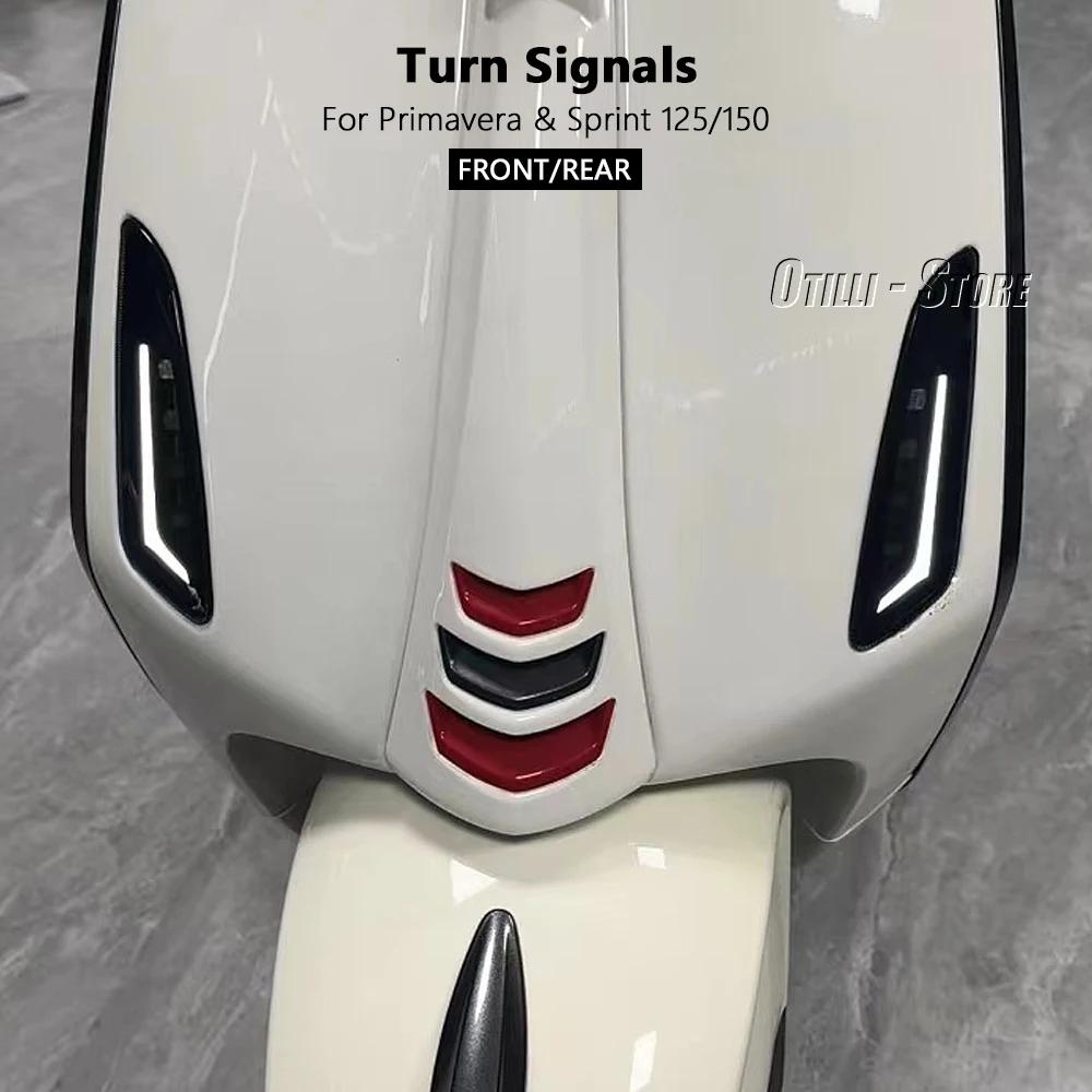 Motorcycle Front Rear Turn Signals Blinker Daytime Running LED Light For Vespa Sprint Primavera 150 Sprint150 Primavera150