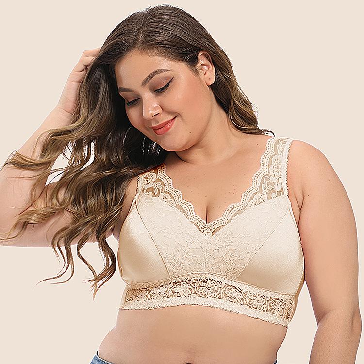 

Кружевной жилетный вкладыш Пуш-ап бюстгальтер без косточек Европейский и американский дышащий бюстгальтер XL