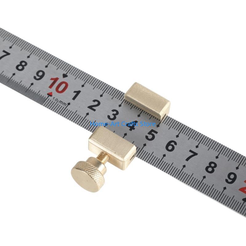 Y3NA Steel Ruler Positioning Block Ruler Limiters Measuring MarkingGauges Carpentry