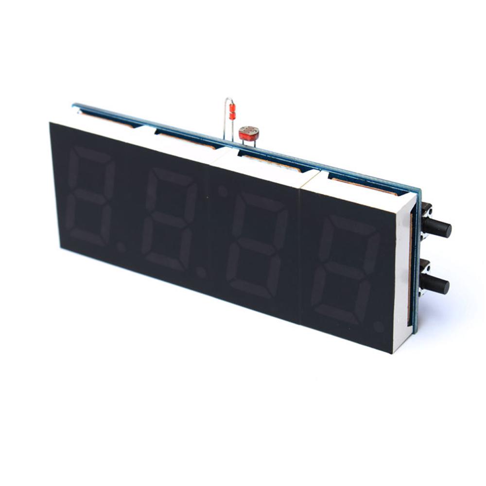Kompaktes 4-stelliges DIY-Digital-LED-Uhren-Set, Lichtsteuerung, Temperatur, Datum, Uhrzeit, Anzeige mit