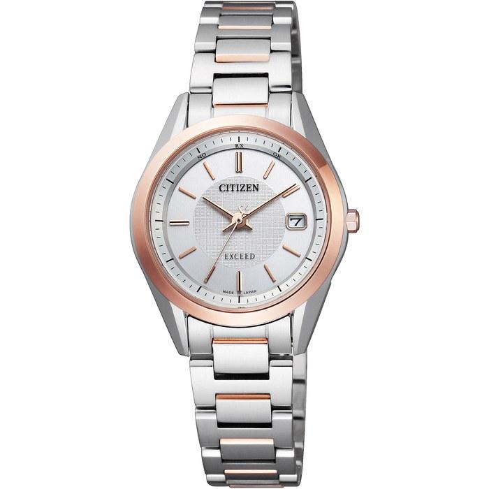 Citizen Exceed ES1044-78A Women's Eco-Drive Radio Watch - Silver Dial