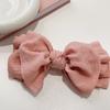 Handmade Fabric Ruched Bow Hair Clip Women Accessory Korean Style Top Side Pin