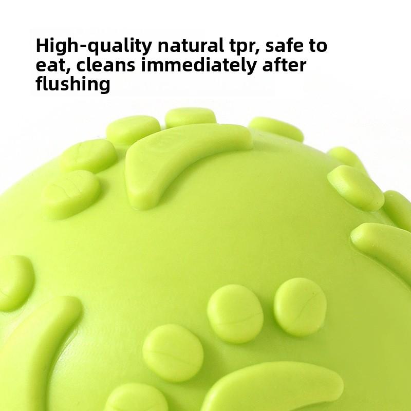 Pet Toy Footprint Ball 6cm, Dog's Durable Teething Sound Footprint Ball Toy