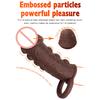Reusable Condoms Penis Extender Silicone Enlargement Penis Sleeve Thick Condom With Grain