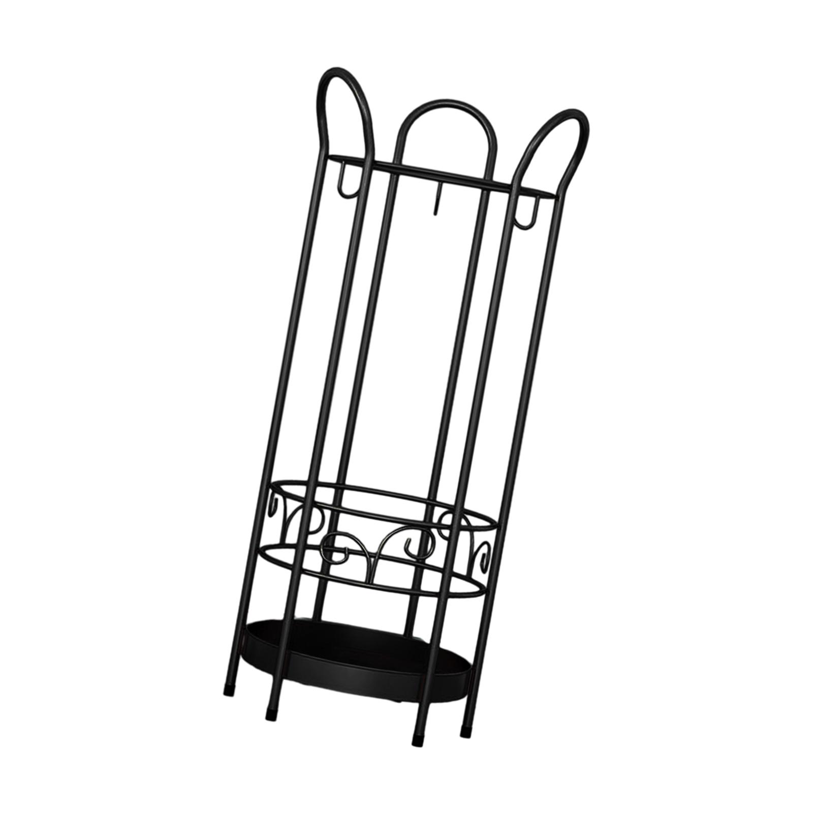 Металлическая круглая стойка для зонта держатель для зонта диаметр 98 x 236 дюйма декор для хранения зонтов для баров в помещении и на открытом воздухе чёрный 4859₽