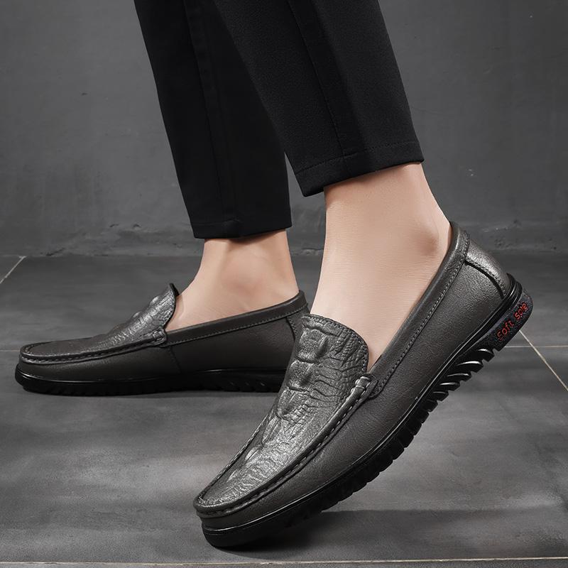 Модные мужские туфли с крокодиловым узором — фото 5