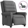 Electric Reclining Armchair, Dark Grey, Upholstered In Fabric