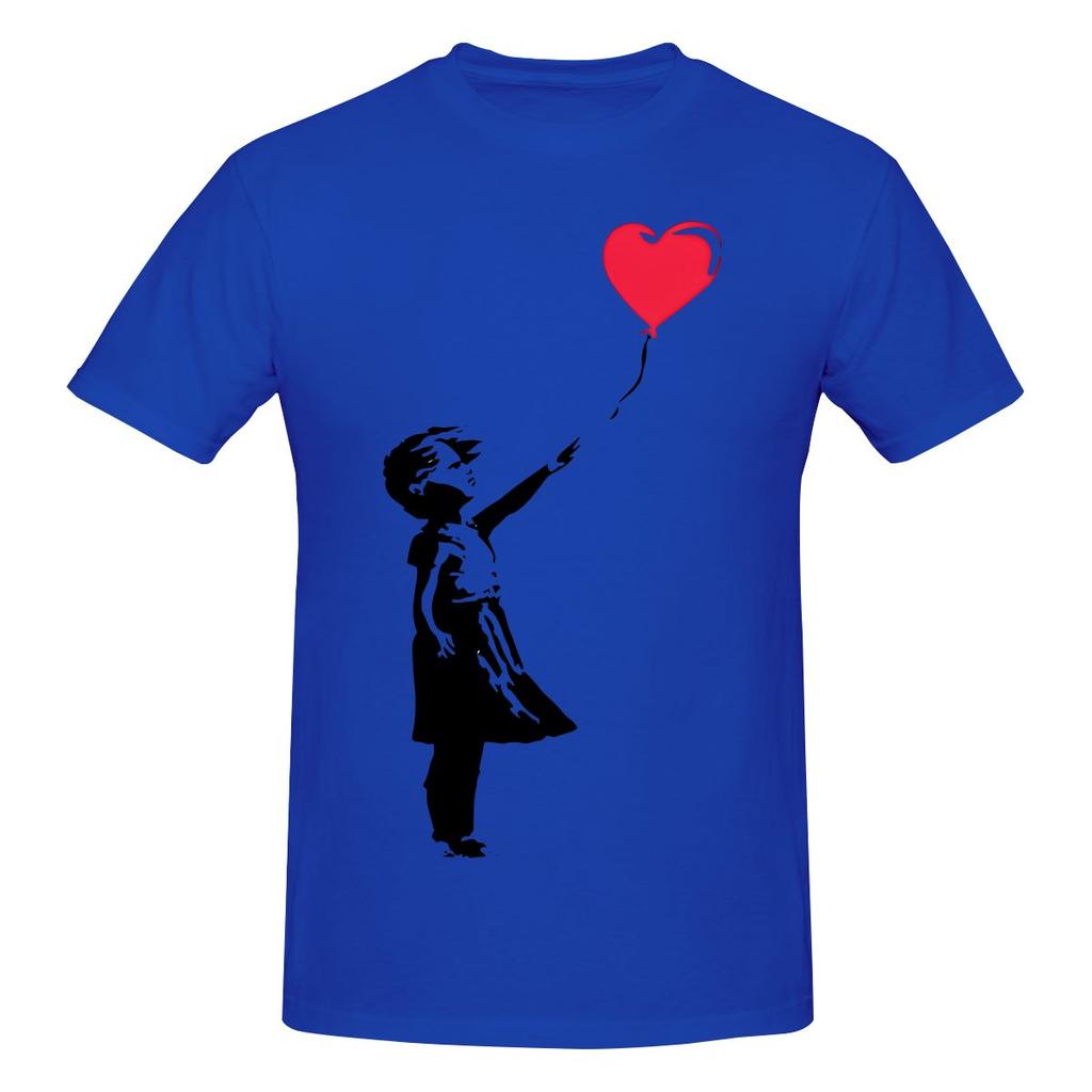 Funny Banksy Girl With Balloon Unisexs Printed TShirt Unisex T shirtShirt Male