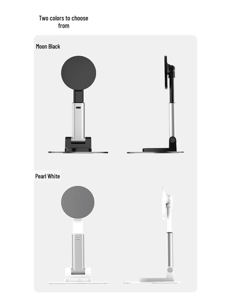 Magnetic Phone Holder: 360° Rotating Stand for MagSafe Tablets & Phones