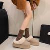 Fashion fluffy slippers women's new autumn and winter snow boots thick-soled piled cotton slippers