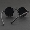 Runde Sonnenbrille für Damen und Herren, Metallrahmen, Sonnenbrille, Kreis, Hippie-Brille, Sommer-Brillen-Accessoire