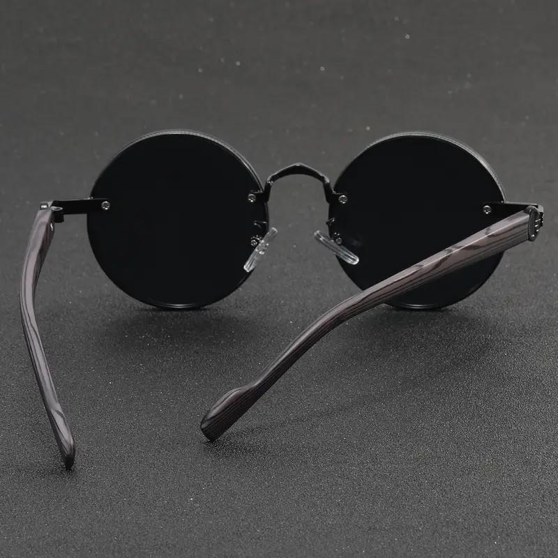 Runde Sonnenbrille für Damen und Herren, Metallrahmen, Sonnenbrille, Kreis, Hippie-Brille, Sommer-Brillen-Accessoire