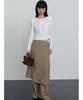 Make A Toast Layered Wide Skirt Pants Brown Mbefpa004Br