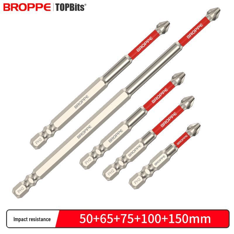 Impact-Resistant Magnetic Phillips Screwdriver Bit Set - High Torque, Non-Slip S2 for Electric Drills.