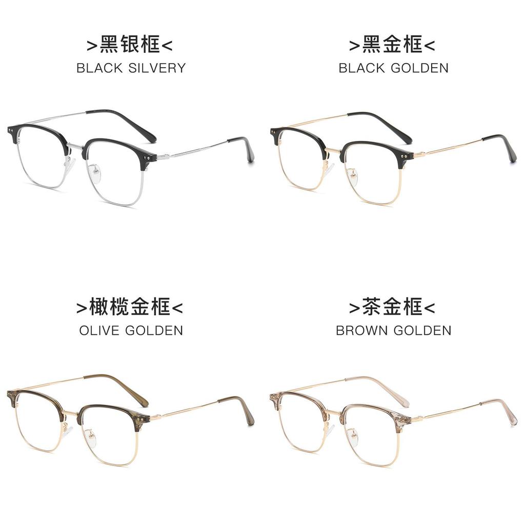 Retro Square Eyeglass Frame For Women With Blue Light Blocking Resin Material Stylish Design For Office Use
