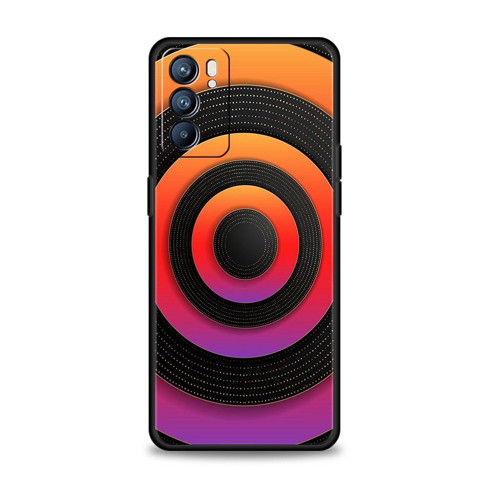 Retro Circular Totem Design Phone Case For Oppo A17 A31 A54 A57 A78 A79 A98 Find X5 X6 Reno 6 7 8 10 11 12 13 F Pro 5G Soft TPU