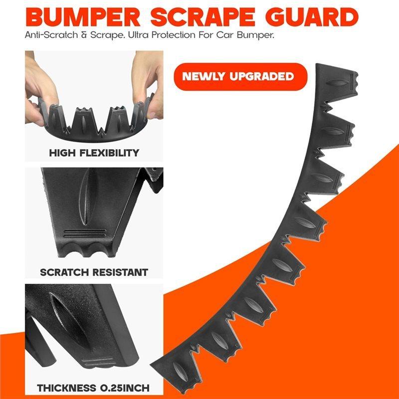 Car Bumper Universal Front Bumper Scrape Guard Skid Plate Protection Guard Anti-Scratch Kit For Lowered SUV, 8 Pack