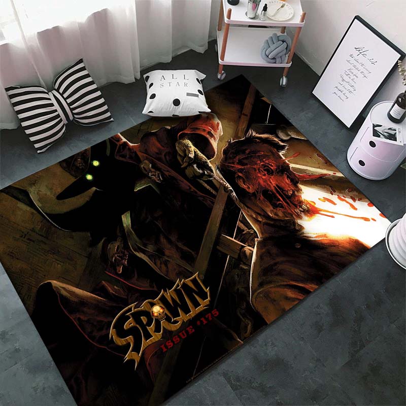 15 Size Spawn Movie Demon Pattern Carpet Rug for Bedroom Living Room Floor Rug Children Play Floor Mat Outdoor Rug Home Decor