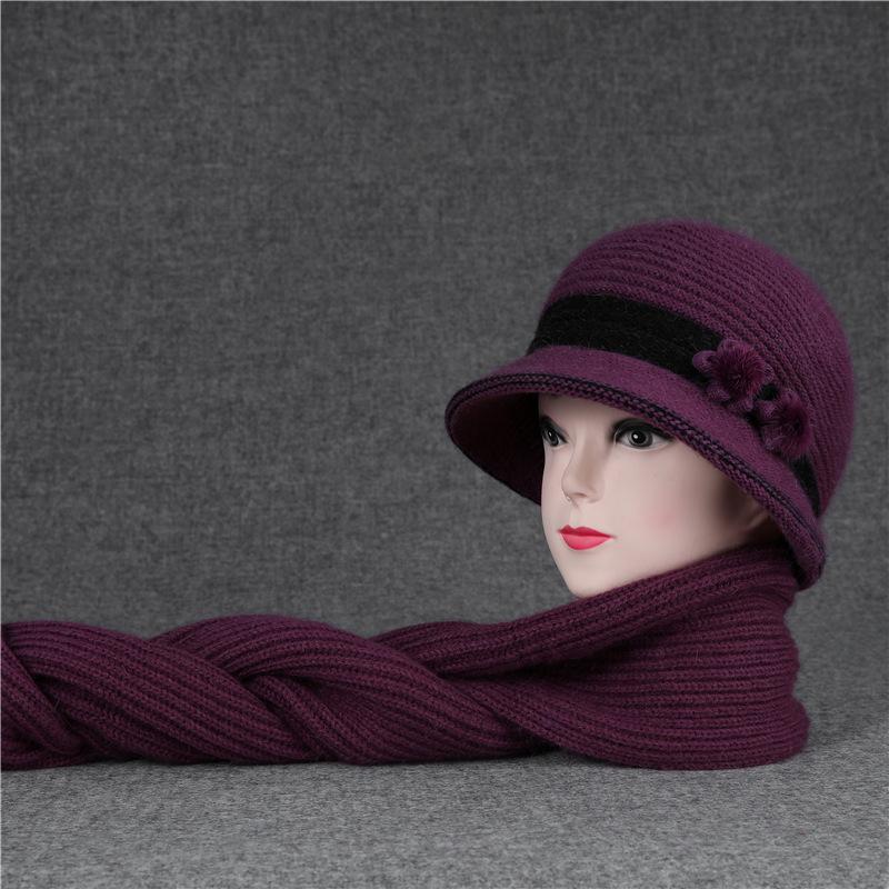 Winter Mother Hat Female Warm Versatile Grandma Basin Hat Velvet Cycling Cold Bucket Hat