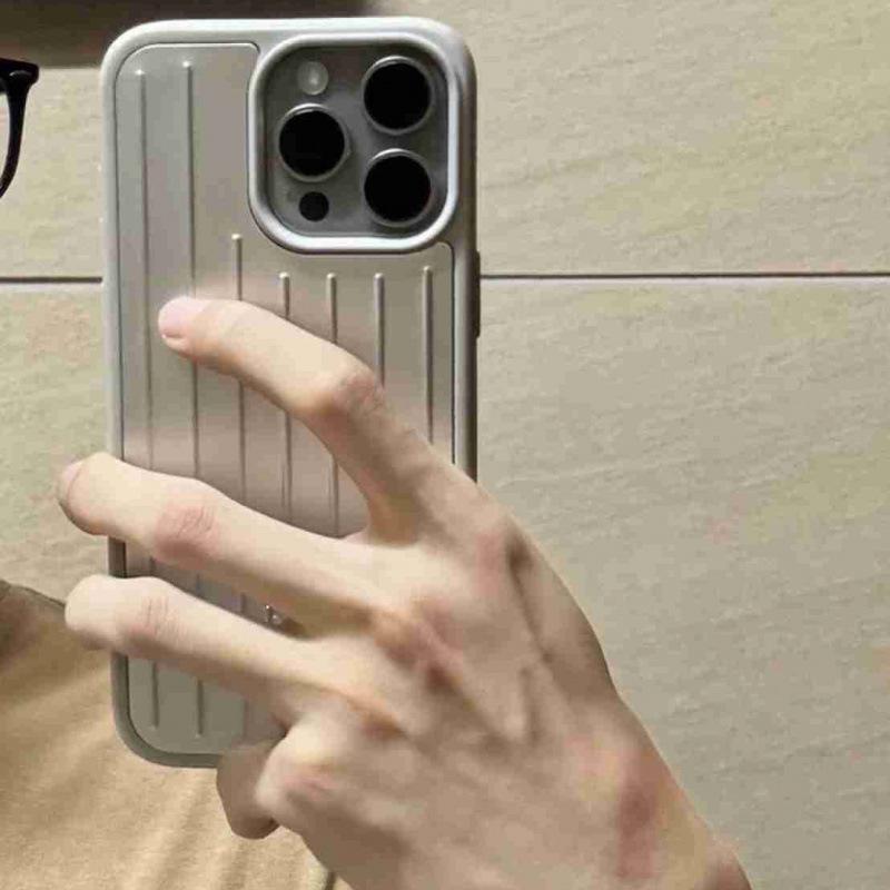 Aluminum Alloy Apple/Black Suitcase Full Cover Phone Case for Rimowa