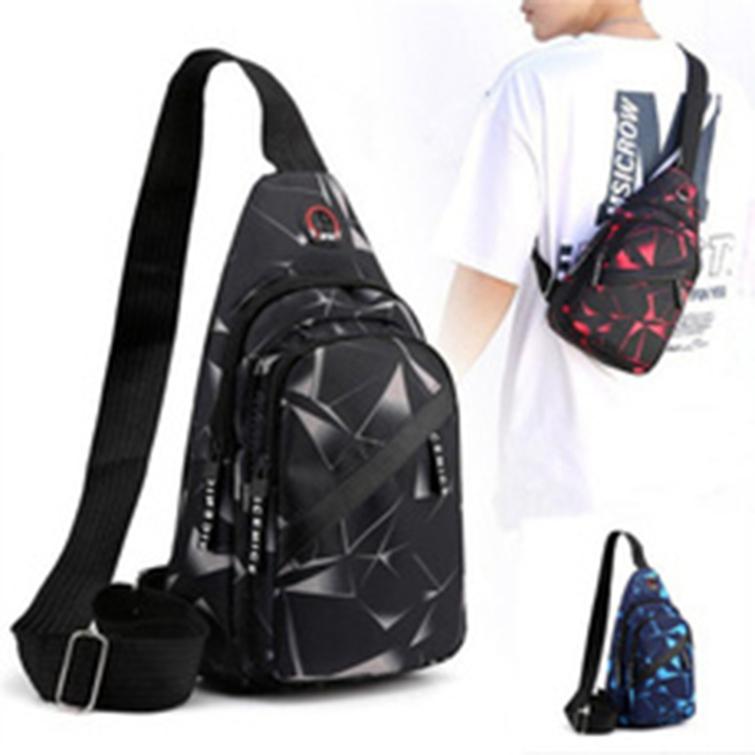 Men's Fashion Messenger Bag Lightweight Sports Leisure Chest Bag Casual Simple Large Capacity Male Bags