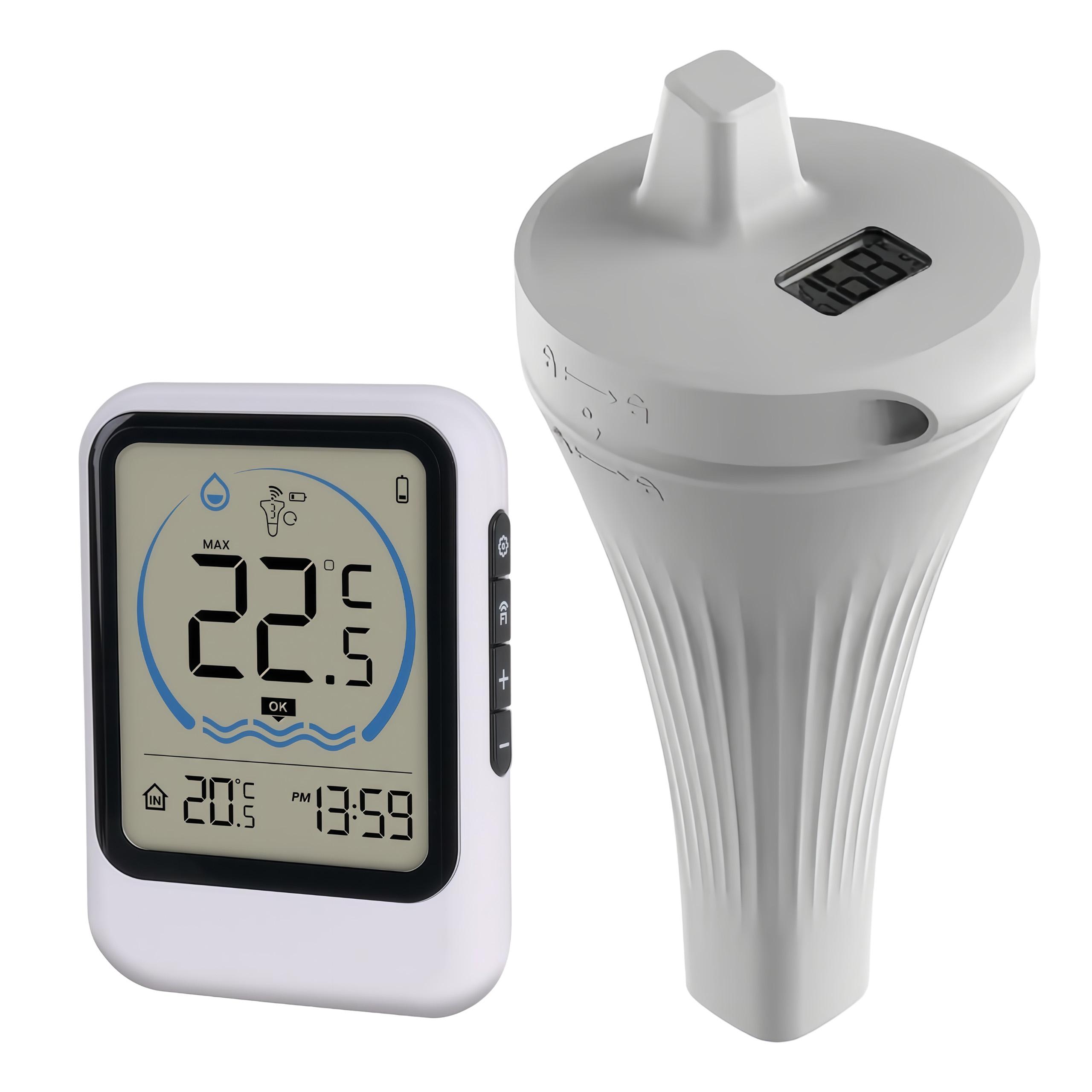 

Pool Thermometer With Temperature Sensor For Pool Fish Tank Bathtub Water Temperature Gauge Temperature Monitor белый