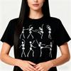 Skeleton Ballerinas Tshirt Ballet Dance Cute Halloween TShirt Women Daily Life Casual Cotton Tops Ballerina Funny Gift Shirt