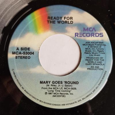 7inch Record READY FOR THE WORLD  Mary Goes Round Extended Version MCA53004 MCA Records 1987 Canada Dance  Electronica Used