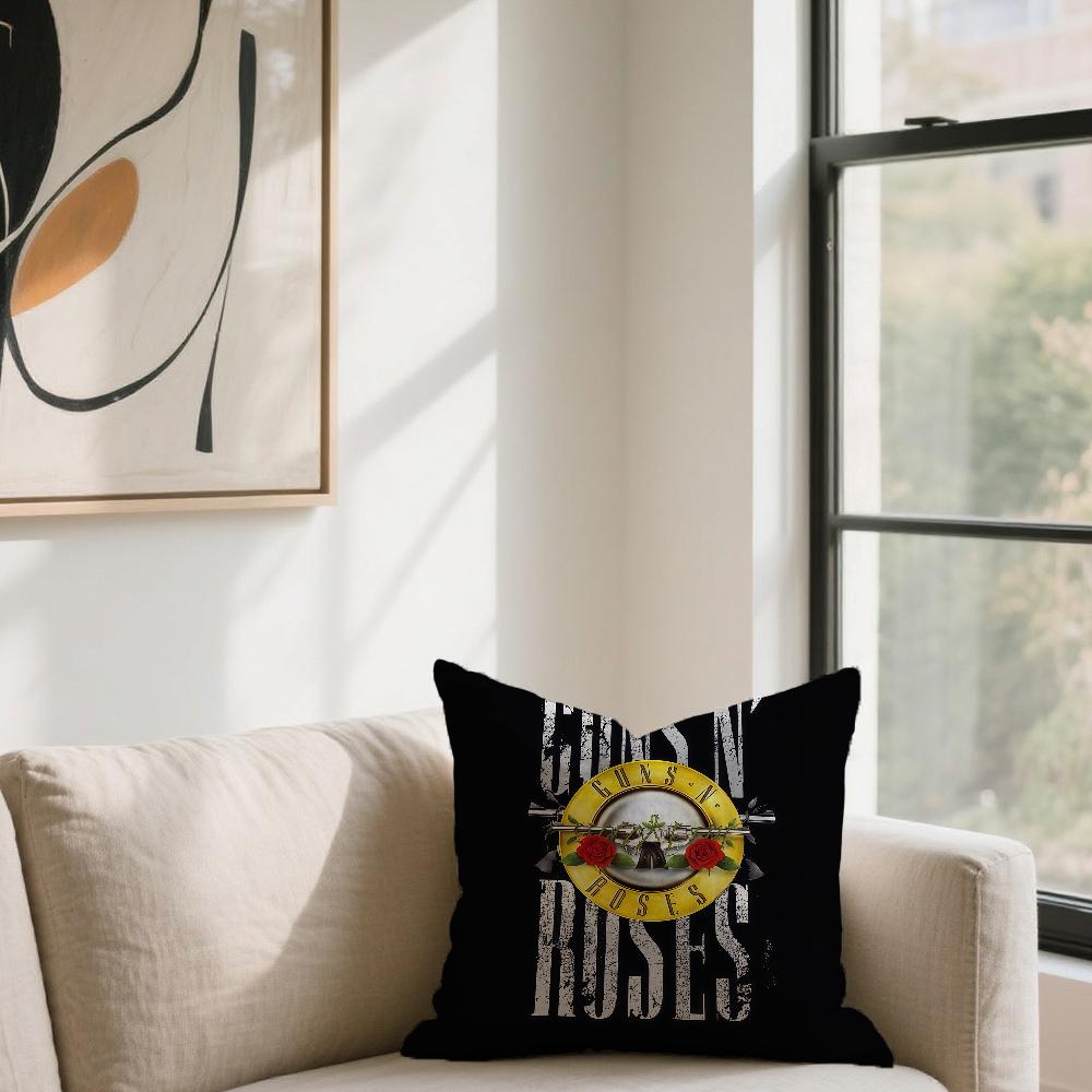 G-Guns N R-Roses-ES Poszewka na poduszkę z motywem zespołu Na Sofę Samochód Biuro Kawiarnia Miękka i Wygodna Dwustronny Druk Poszewka na Poduszkę