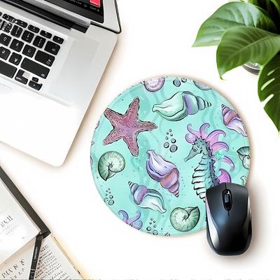 Anti Slip 1pc Mouse Pad Office Pad Game Console Pad Keyboard Mouse Pad Computer Laptop Pad Desk Accessories Sea Conch Seashells
