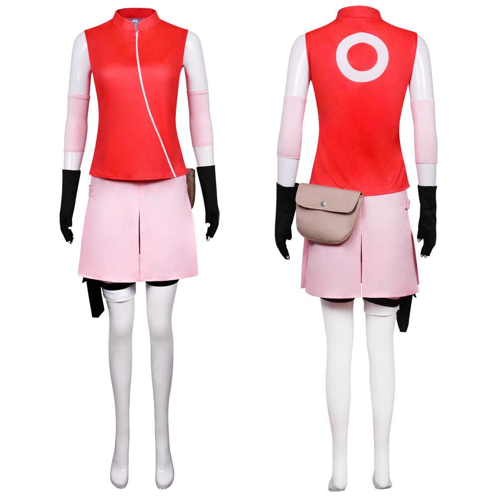 Spill Haruno Sakura Cosplay Shippuden Anime Kostyme Parykk Kvinner Jenter Skjørt Antrekk Unisex Ninja Tegneserie Halloween Karnevalskostyme
