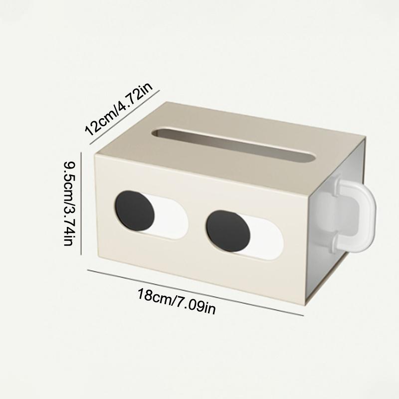 Expression Paper Towel Box Big Eyes Tissue Box Multifunctional Paper Storage Box Home Table Decoration Tissue Case Elegant