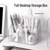 Acrylic Desktop Pen Holder and Stationery Organizer Box