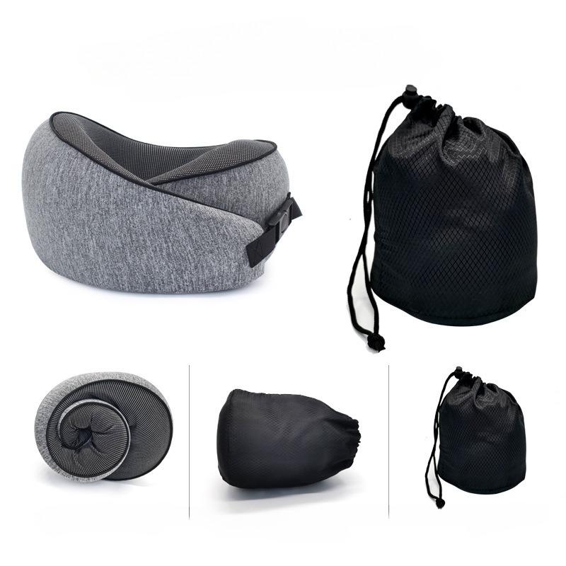 U-shaped Pillow Memory Foam Neck Pillow for Travel Aeroplane Neck Protection Portable Slow Rebound Car Pillow for Sleeping