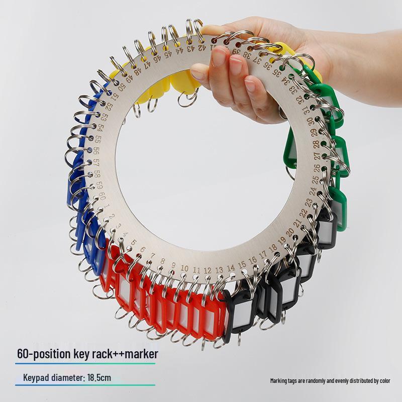 Stainless Steel Round Key Disk with Tag Ring for Key Management and Storage