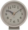 Lemnos M Clock MK14-04 GY Radio-Controlled Table Clock, Gray, 15 x 16.1 x 6.2 cm