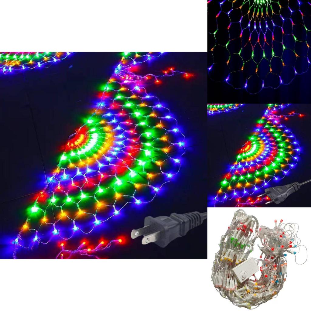 Rete di Luci LED da Esterno a Forma di Pavone Impermeabile per Decorazione di Giardini e Terrazzi