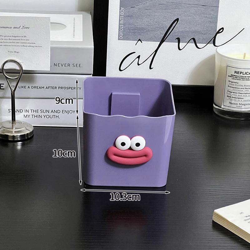 DIY Desktop Pen Holders Container Cute Stationery Organizer Cosmetic Brush Storage Box Makeup Tool Rack Office Pen Stand Utensil