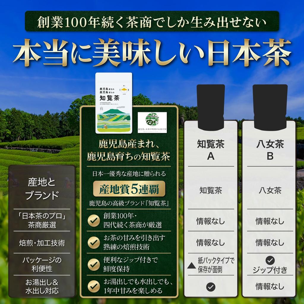 [Five-time Regional Award Winner] Chiran Tea Leaves, 240g (3 x 80g bags), Premium Japanese Green Tea, Sencha, Tea Leaves [100 Years of History,